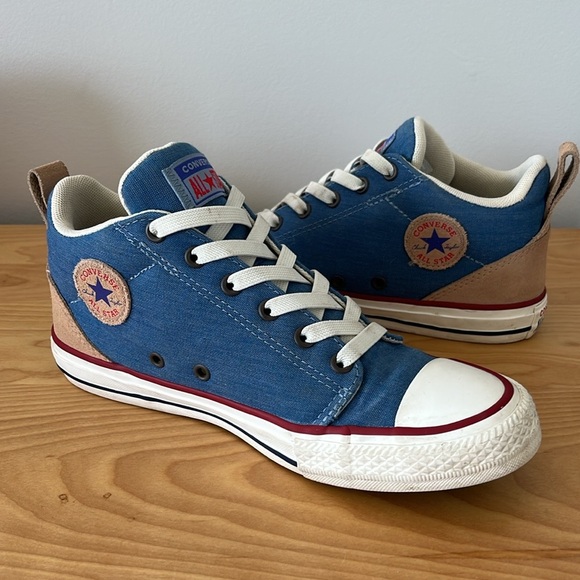 Converse All Star Blue High Top Sneakers, 7-7.5 - Picture 1 of 6